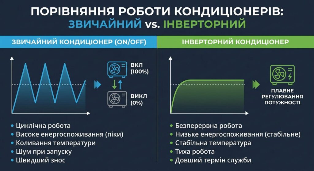 Порівняння роботи кондиціонерів