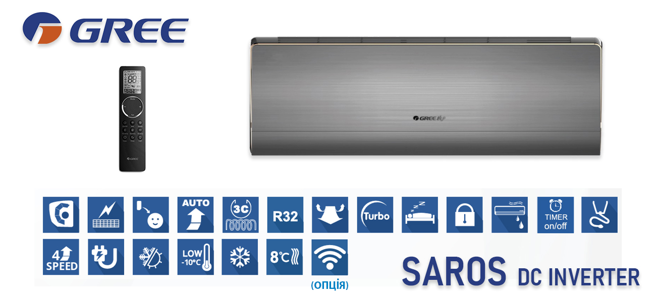 Кондиционер Gree Saros DC Inverter