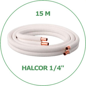 Медная труба в изоляции 1/4" (6,35 мм) Halcor, отрез 15 м