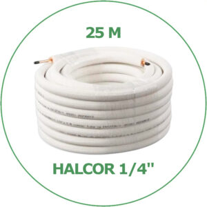 Медная труба в изоляции 1/4" (6,35 мм) Halcor, бухта 25 м